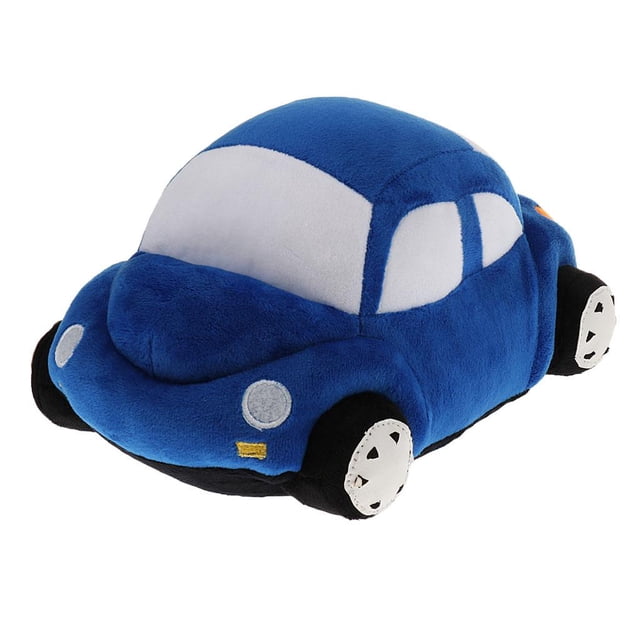 Voitures pour Enfants Animaux en Peluche Bébé Peluche Bleu, un Jouet en Peluche Doux en Forme de Voiture Bleue avec Fenêtres Blanches, Roues Noires et accents Jaunes. Fabriqué en Peluche et Coton PP, Il Mesure 29x18x15cm (11.42x7.09x5.91 Pouces). Convient comme Jouet Ou Article Décoratif.