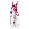 thumbnail image 1 of yoeyez Rompers for Women Summer,Ladies Print Summer Plus Size Long Jumpsuits Sleeveless Adjustable Straps Backless Overalls Jumpsuits With Pockets Pink,3XL, 1 of 6