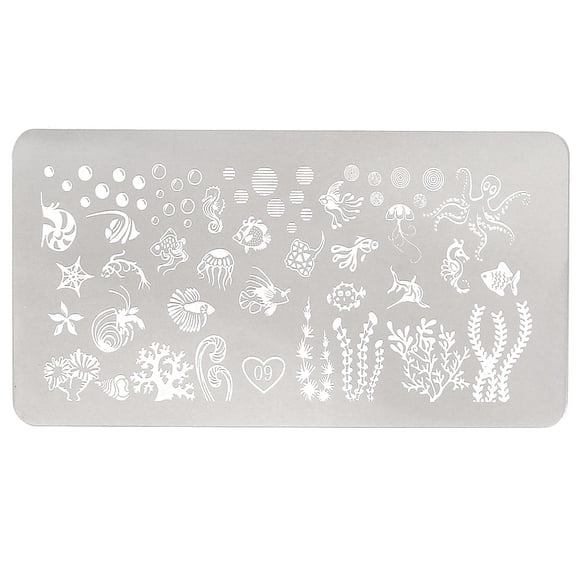 Unique Bargains Fingernails Mixed Design Stencil Template Painted Plate Gel Nail Tool 1 Sheet