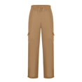 thumbnail image 2 of Kcodviy Men's Rope Loosening Waist Apparel Solid Color Pocket Trousers athletic Sweatpants Loose Sports Trousers, 2 of 8