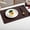 Brown-As shows, variant on Faux Leather Placemats, Round Table Mats for Kitchen & Dining, Non-Slip Insulated Heat Resistant Design, Yellow/Green/Blue/Black/Brown/Pink, Durable Dining Decor for Home & Kitchen