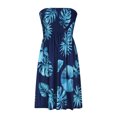 thumbnail image 4 of Pompotops Robe Sans Bretelles à Bande Élastique Style Bohème pour Femme Robes Robe Sans Manches à Imprimé Floral, 4 of 8