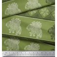 thumbnail image 3 of Soimoi Rayon Crepe Fabric Floral & Elephant Block Print Fabric by Yard 46 Inch Wide, 3 of 3