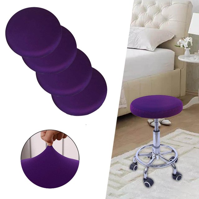 serony Coussin de Tabouret de Bar Rond Durable Carré Extensible Doux Lavable pour Housse de Chaise Roulante 12-18 Pouces Violet