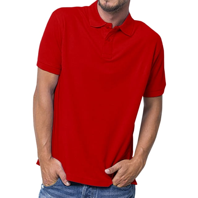 Basico Polos à Col (Rouge) pour Femmes 100 % Coton Manches Courtes Polos de Golf pour Hommes