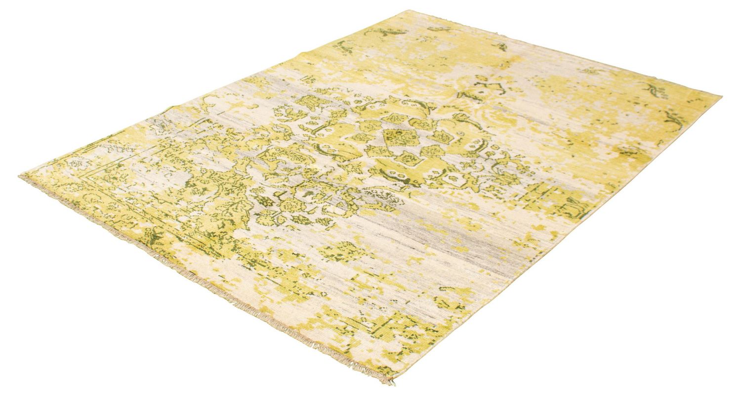 ECARPETGALLERY 7'2" x 9'11"  Transitional Jules Oushak Hand-knotted Area Rug for Living Room, Dining Room and Bedroom in Ivory