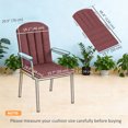 thumbnail image 3 of Outsunny Coussin de Chaise Adirondack 2 Pcs, Coussins de Chaise de Patio, Rouge Vin, 3 of 10
