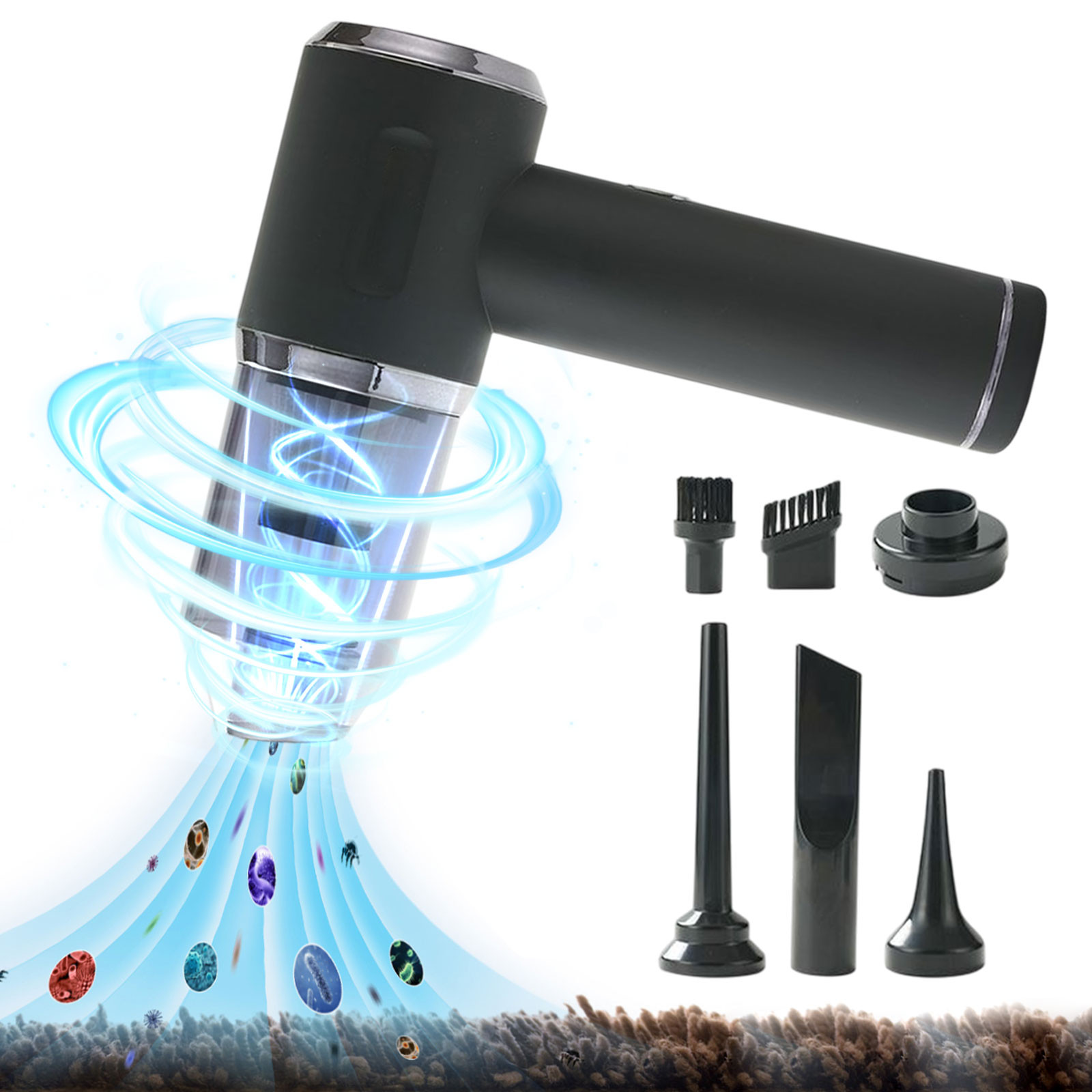 Drppepioner Portable Car Vacuum Cleaner Handheld Cordless Mini Dustbuster for Home Travel