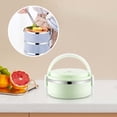 thumbnail image 1 of Contenant Alimentaire Isolé, Contenant pour Préparation de Repas, Boîte Bento Circulaire en Acier Inoxydable pour le Dîner au Bureau, 1 Unité, 1 of 6