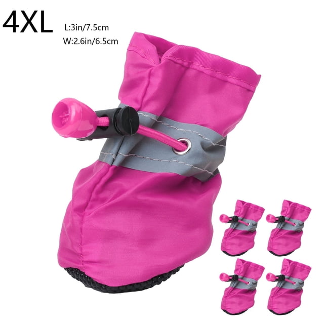Yhmxh Bedding-Comforter Sets Duvet Cover Dog Shoes For Small Dogs Dog Shoes Paw Protector With Reflective Straps Non Slip And Water Proof Dog Booties Puppies 4PC dogs shoes