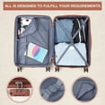 thumbnail image 3 of AKDSteel 3 Piece Expandable Luggage Set, Durable Hardshell Suitcases With Spinner Wheels In 20", 24", And 28" Sizes, 3 of 7