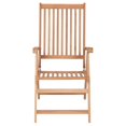 thumbnail image 4 of vidaXL Chaises Inclinables d'Extérieur pour Terrasse Chaise Longue Inclinable en Bois Massif Teck, 4 of 6