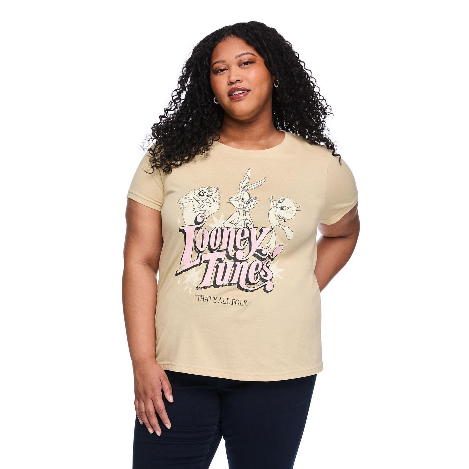 T-shirt à imprimé graphique Looney Tunes Plus pour femmes