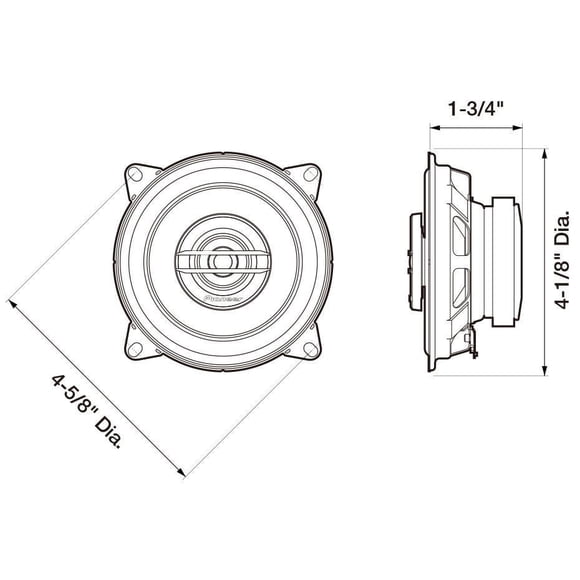 Pioneer TS-G1020S Haut-Parleur Coaxial 2 voies 2 "210W Max / 30W Nom