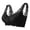 Black, variant on felwors Front Zipper Wireless Floral Lace Bra,Sexy Deep V Push Up Wide Strap Adjustable Elastic Bralette Comfy Bra Beige, XXXXXL