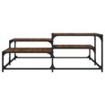 thumbnail image 2 of vidaXL Coffee Table Brown Oak 107x107x40 cm Engineered Wood, 2 of 5