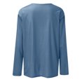 thumbnail image 5 of Timegard Womens Tops Long Sleeve Round Neck Solid Color Basic Tee Fall Casual Comfy Loose Tops Blouse, 5 of 5