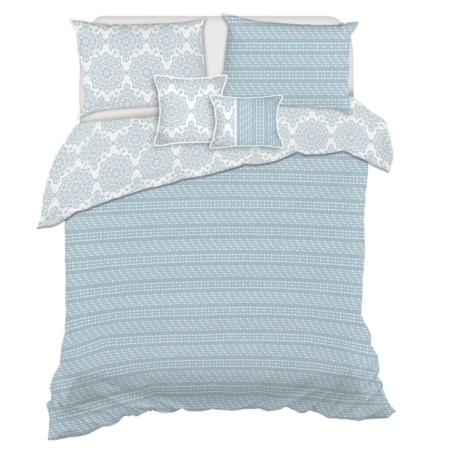 Safdie & Co. Clipped Jacquard Comforter Set 5PC - Isabelle Double Queen