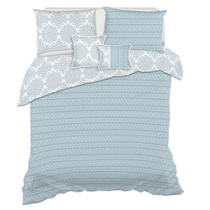 Safdie & Co. Ensemble de consolateurs Jacquard 5PC - Isabelle Double Reine