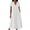 Blanc, variante sur XiYing Robes pour Femmes, Combinaison-Robe Décontractée à Manches Courtes pour Femme, Col en V, Couleur Unie, Coupe Fluide Printemps/été, S-TTG,