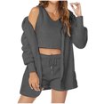 thumbnail image 3 of Sentmoon Ensemble de Pyjama Femme Hauts Décontractés pour Femmes et Pantalons Décontractés pour Femmes Grande Taille Col Ras du Cou Tenue d'Intérieur Manches Longues Couleur Unie Pyjama pour Femme Automne pour l'Heure du Coucher Confortable, 3 of 9