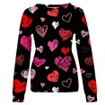 thumbnail image 5 of Qertyioot Chandail de la Saint-Valentin pour Femmes, Blouse à Manches Longues Imprimée Col Rond Tunique Décontractée, 5 of 5