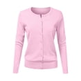 thumbnail image 1 of Cardigan à Col Rond pour Femmes, Mode Durable, Tricoté, Manches Longues, Grandes Tailles, Coupe Ample, Couleur Unie, Veste Chandail Courte, Cardigan - Hontri, 1 of 4