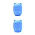 thumbnail image 2 of mmirethe Porte-Éponge Pratique et en Forme de Chat avec Boîte de Rangement en Silicone Bleu 2Set, 2 of 6
