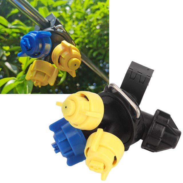 Three Nozzle Combination, Adjustable Aozzle For High Pressure Atomization 3 Heads Fan Shaped Agricultural Mist Nozzle Drip Proof Tractor Nozzle