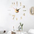 thumbnail image 3 of DIY 3D Decorative Clock Mirror Wall Stickers Creative Removable Art Decal Sticker Home Decor Living Room Quartz Needle, 3 of 4
