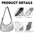 thumbnail image 3 of Lightweight Hobo Bag featuring Tropical Flower and Leaves Design Adjustable Strap Smooth Zipper Nylon Material Suitable for Daily Use and Outdoor Activities, 3 of 5