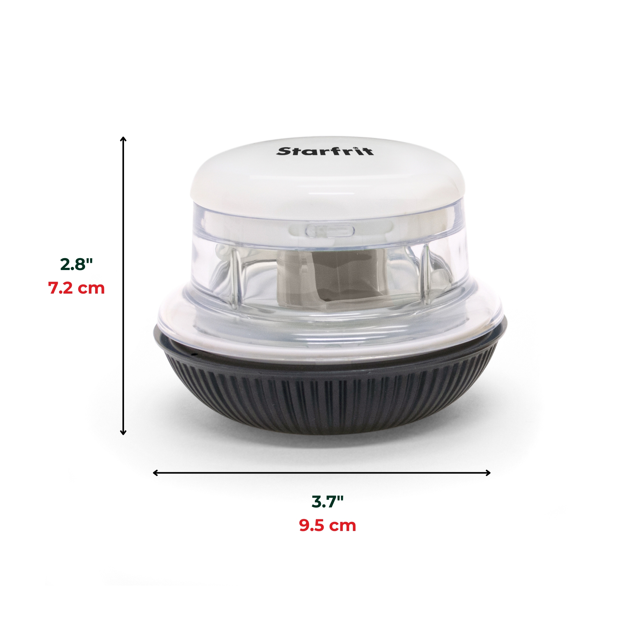 Starfrit Mini Rolling Chopper, Dual Stainless Steel Blades, Non-Slip Base, Ergonomic Design, Dishwasher Safe, Ideal for Garlic, Herbs, Nuts