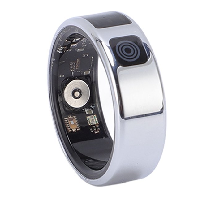 Smart Ring with APP Display Screen Multiple Sports Modes IP68 Water Resistant Stainless Steel 18mAh Smart Fitness Ring for Cycling Running