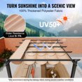 thumbnail image 3 of VEVOR Pergola Rétractable Extérieure 10'x10 Pieds avec Auvent Pare-Soleil Aluminium Beige, 3 of 9