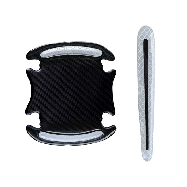Rbaofujie Car Door Handle Protection Film Reflective Invisible Door Bowl Protection Sticker Carbon Fiber Door Handle Sticker Paint Scratch Sticker