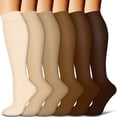 thumbnail image 1 of LOVEVER 6 Paires Bas de Compression pour Femmes et Hommes - Idéal pour la Circulation Course Athlétique Récupération Infirmière Voyage, 1 of 7