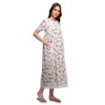 thumbnail image 2 of Moomaya Printed Cotton Sailor Collar Sleepwear For Ladies Button Down Nightdress, 2 of 5