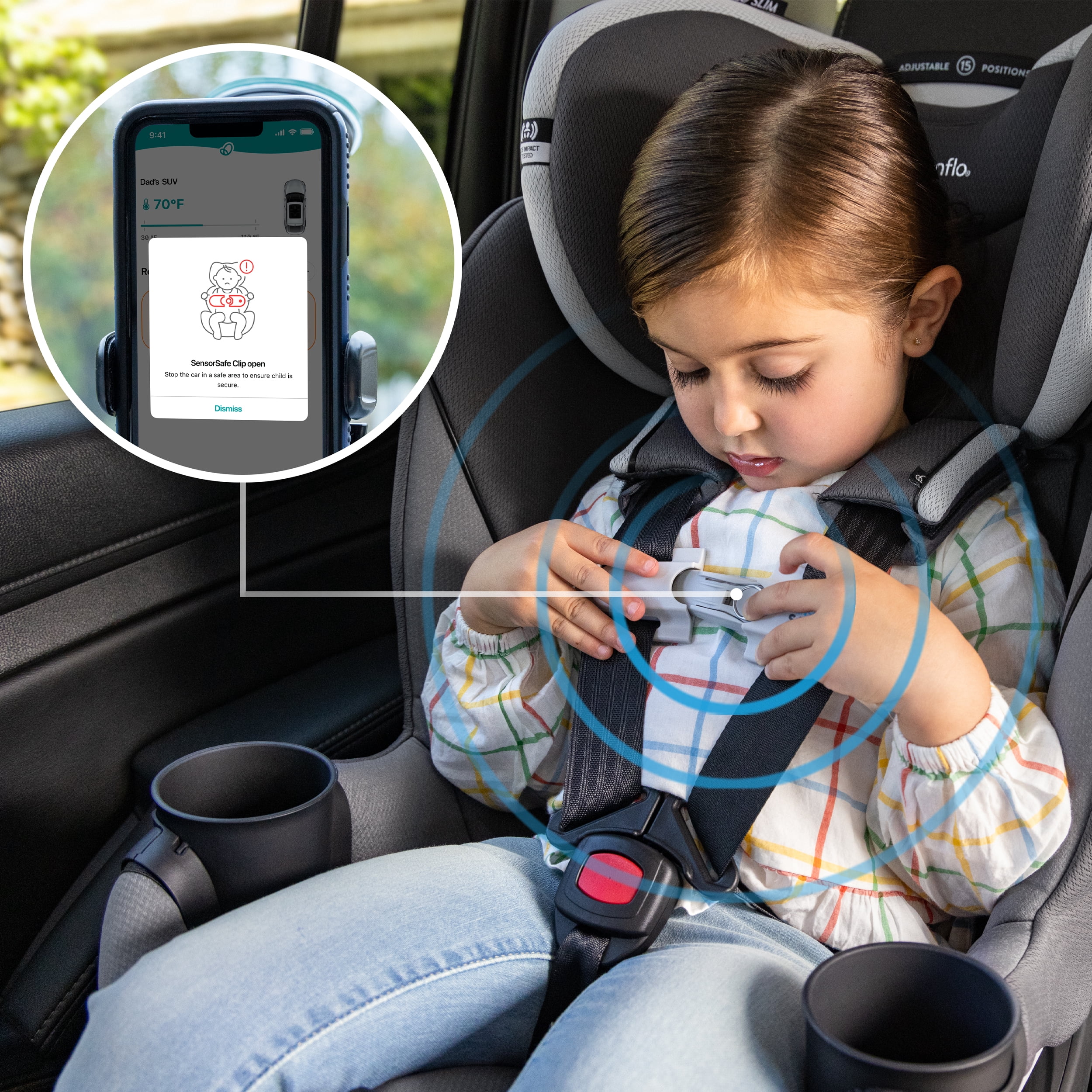Evenflo Revolve360 Slim 2-in-1 Rotational Car Seat with SensorSafe
