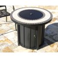 thumbnail image 4 of Hiland AFP-TTR Extérieur 30 dans le Foyer de Propane Rond de Dessus de Table de Tuile et le Verre de Feu, 4 of 4