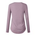 thumbnail image 4 of Women‘s Solid Color Long Sleeve Printed Top Pink M, 4 of 4