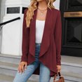 thumbnail image 4 of AherBiu Spring Fall Cardigan for Women Long Sleeve Open Front Lightweight Ladies Outwear Coats, 4 of 7