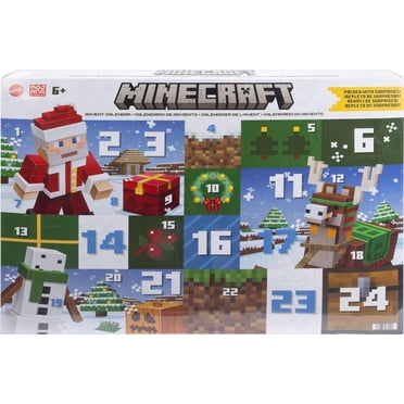 Minecraft-Calendrier de l’Avent-Figurines de 8, 25 cm-17 accessoires