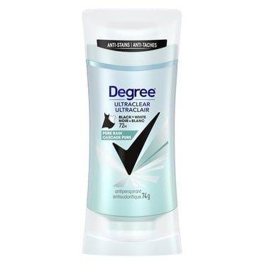 Degree Antisudorifique en Bâton pour Femme UltraClair Noir+Blanc Cascade Pure, 74 g