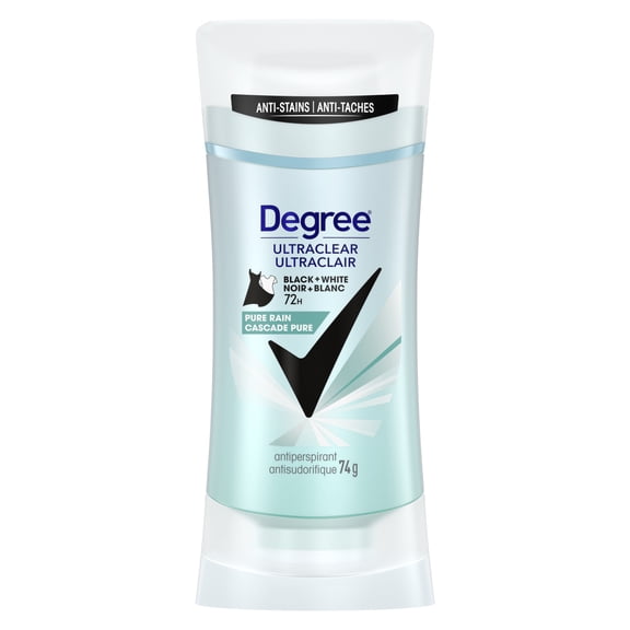 Degree Antiperspirant Stick for Women UltraClear Black+White Pure Rain, 74 g