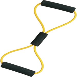 HLONK Figure 8 Resistance Tubing  Light Resistance  Resistance Band Figure 8  Resistance Bands Fitness Set  Exercise Cord Tubes with Handle for Gym Yoga Outdoor Yellow