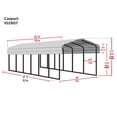 thumbnail image 3 of Steel Carport 10 x 29 x 7 ft. Galvanized Black/Eggshell, 3 of 8