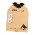 thumbnail image 3 of Elodie Baby's First Halloween Footprint Plaque DIY Family Birthday Decorative Board Bat, 3 of 8