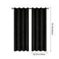 thumbnail image 3 of Chmadoxn Home Decor, Polyester Pongee Laminated Light-blocking Curtains Perforated Style Bedroom Concise Sun Protection Curtains Heat-Insulating And Soundproof Curtains Polyester Blackout Curtains, 3 of 6