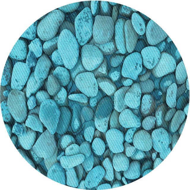 Ahgly Company Tapis d'Intérieur Lavables en Machine, Ronds, Transitionnels, Vert Cyan Foncé, Ronds de 6 Pi