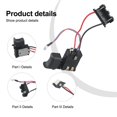 thumbnail image 3 of Chendee 21V Electric Drill Dustproof Speed Control Button Trigger Switch Cordless Drill, 3 of 9